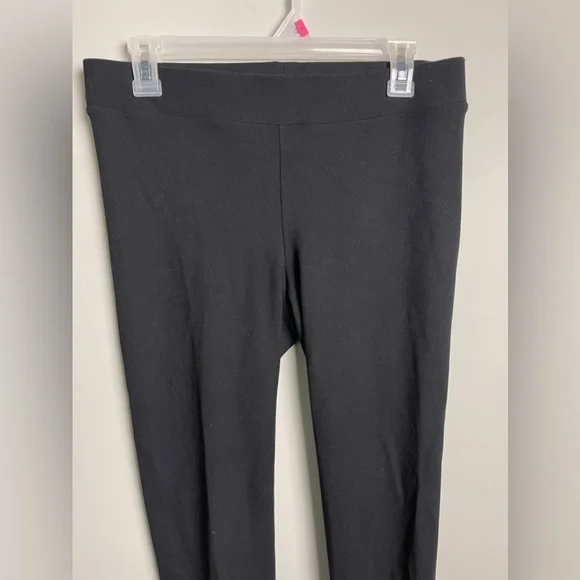 Vince Black Leggings Pants Stirrup Ribbed Knit Pull On Stretch Size Large - Picture 3 of 11